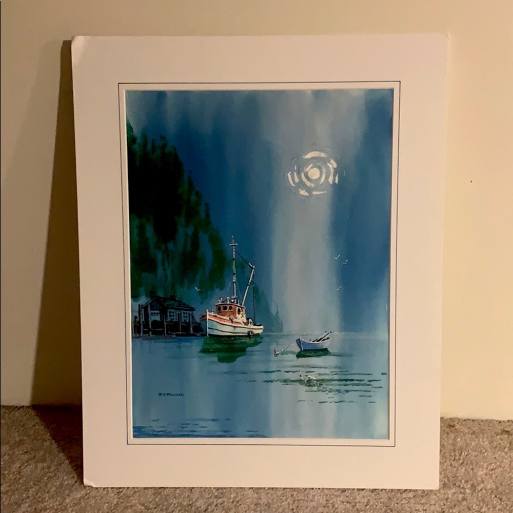Robert E. Fansler “Blue Morning” watercolor